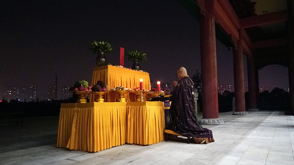 我们的节日 | 冀州道安寺举行国庆升旗仪式及中秋供月传灯法会圆满