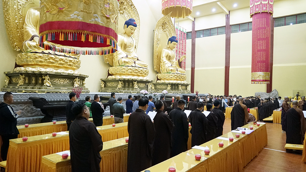 我们的节日 | 冀州道安寺举行国庆升旗仪式及中秋供月传灯法会圆满